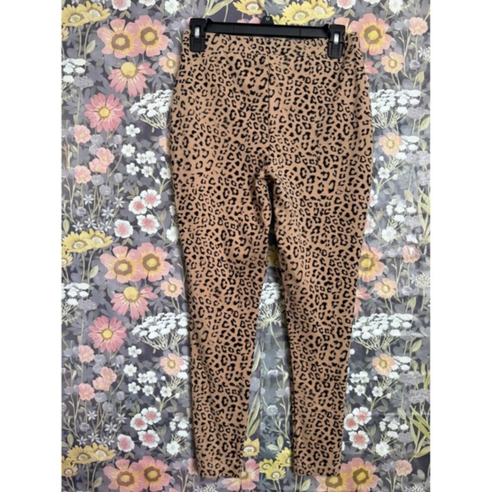 Chicos Leopard Print Leggings‎ Pants Women's Size 0R Tan Black - Picture 7 of 8